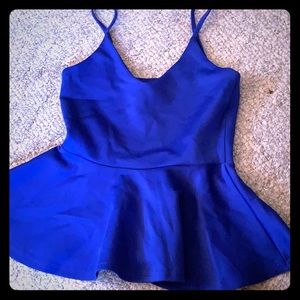 Blue peplum top